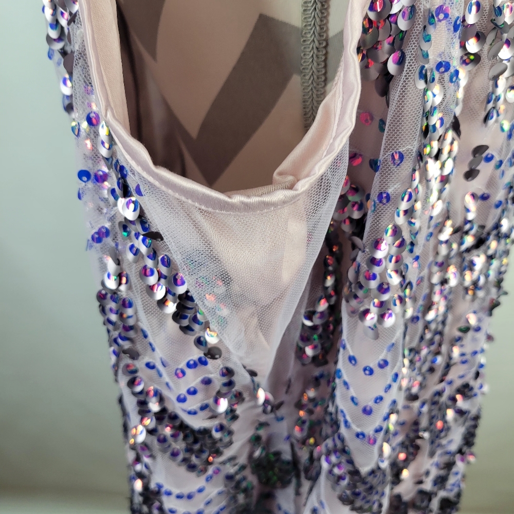 NWT Torrid Mini Sequin Mesh Shift Dress Purple Size 1X/14-16 - Picture 4 of 16